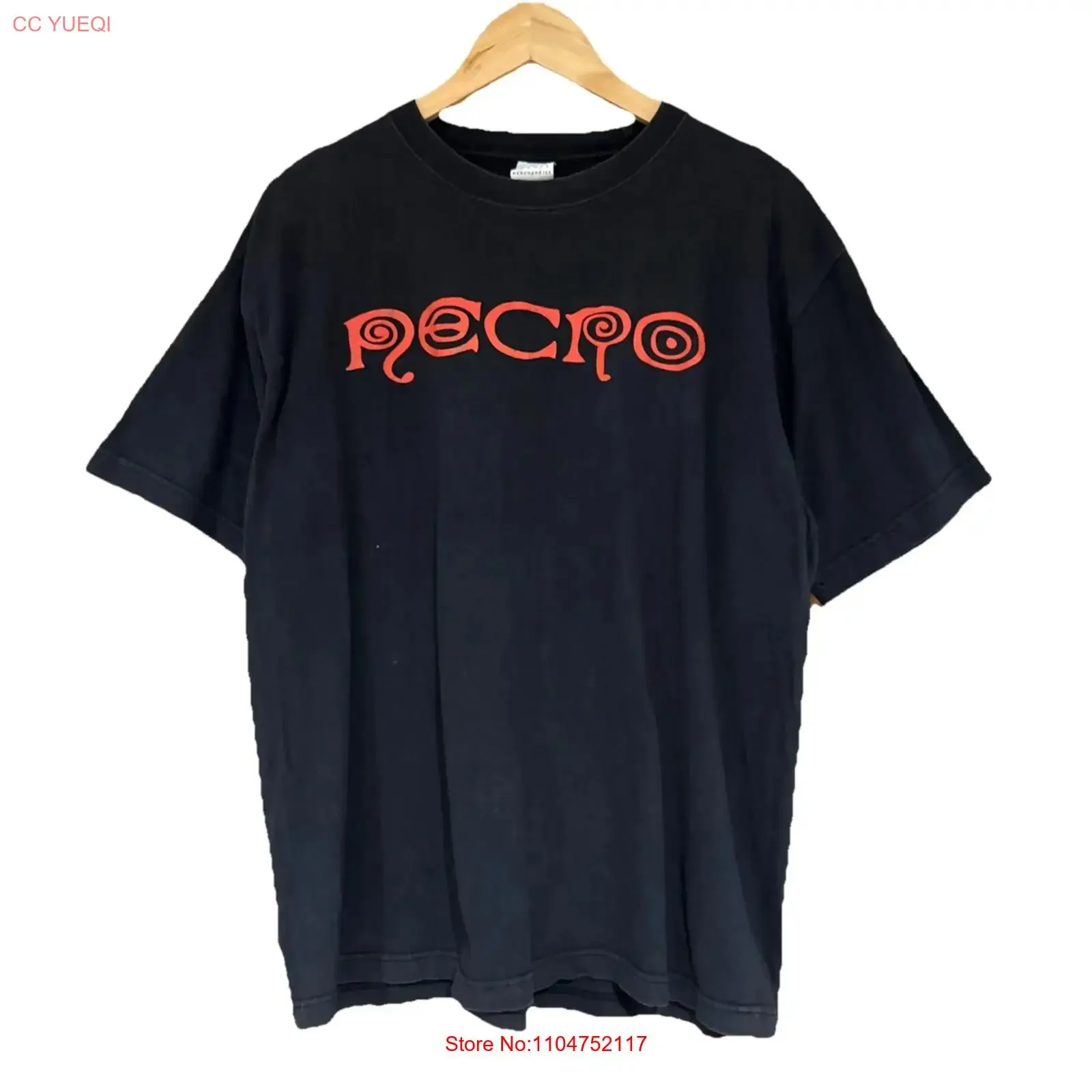 T-shirt vintage Y2K Necro Official Australia Tour Merch, style Death Rap Hip Hop, taille XL, délavé, élégant, respirant, décontracté