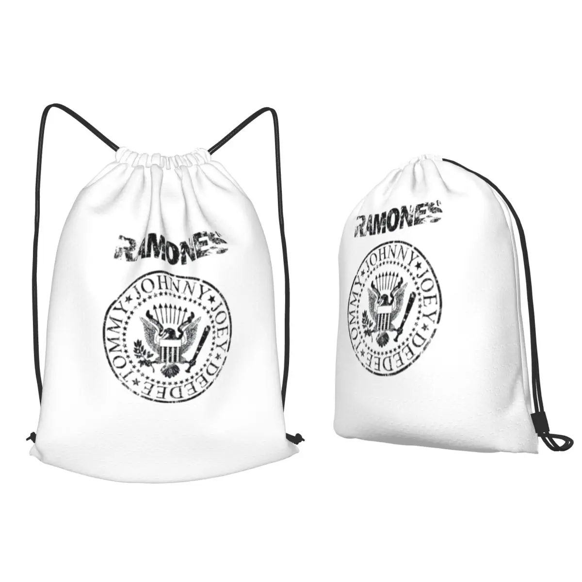 The Ramone Merch Backpacks Fashion Drawstring Bags Storage Bag Book Bags for Travel Students