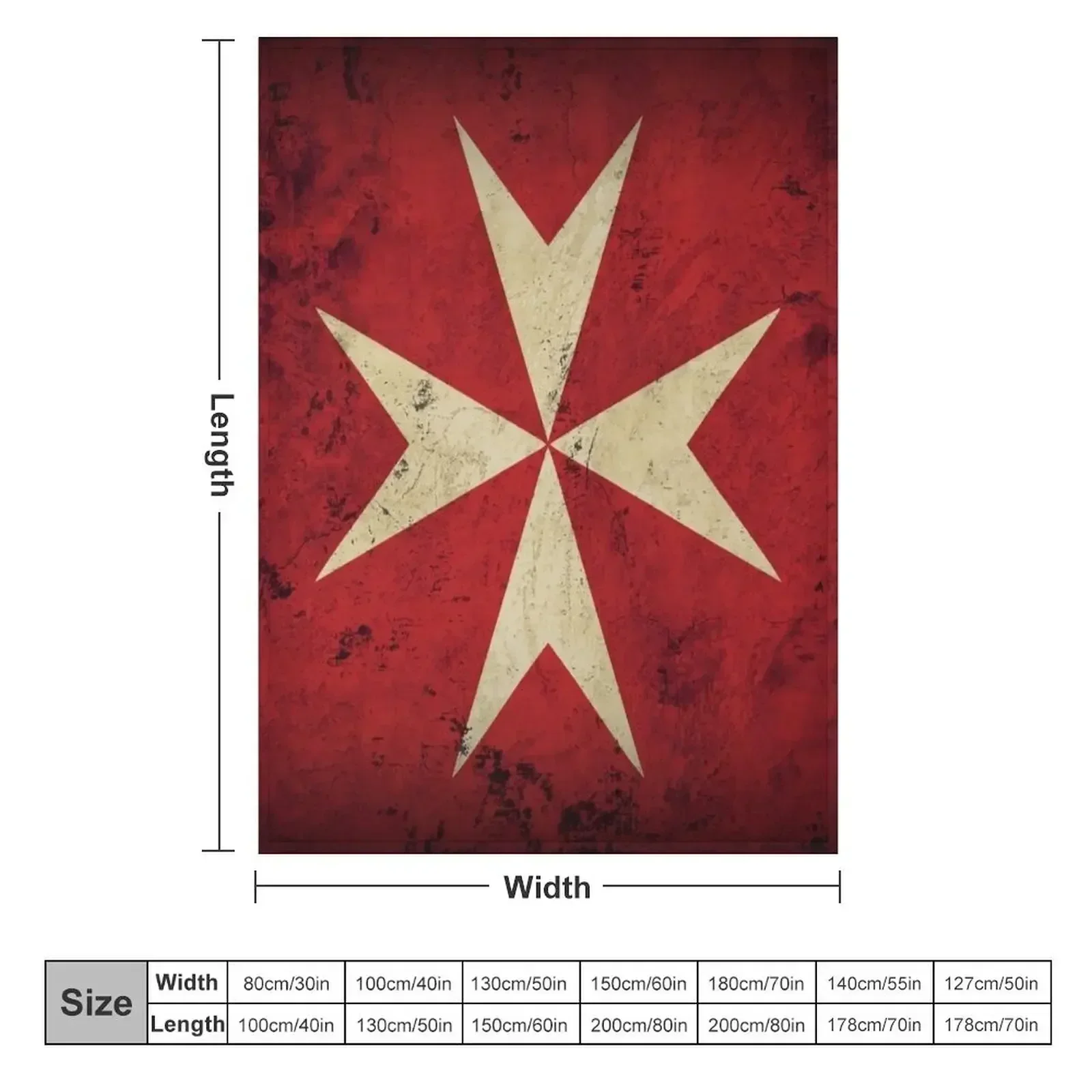 Order of Knights Hospitaller Throw Blanket Bed covers Soft Plaid valentine gift ideas funny gift Custom Luxury Thicken Blankets