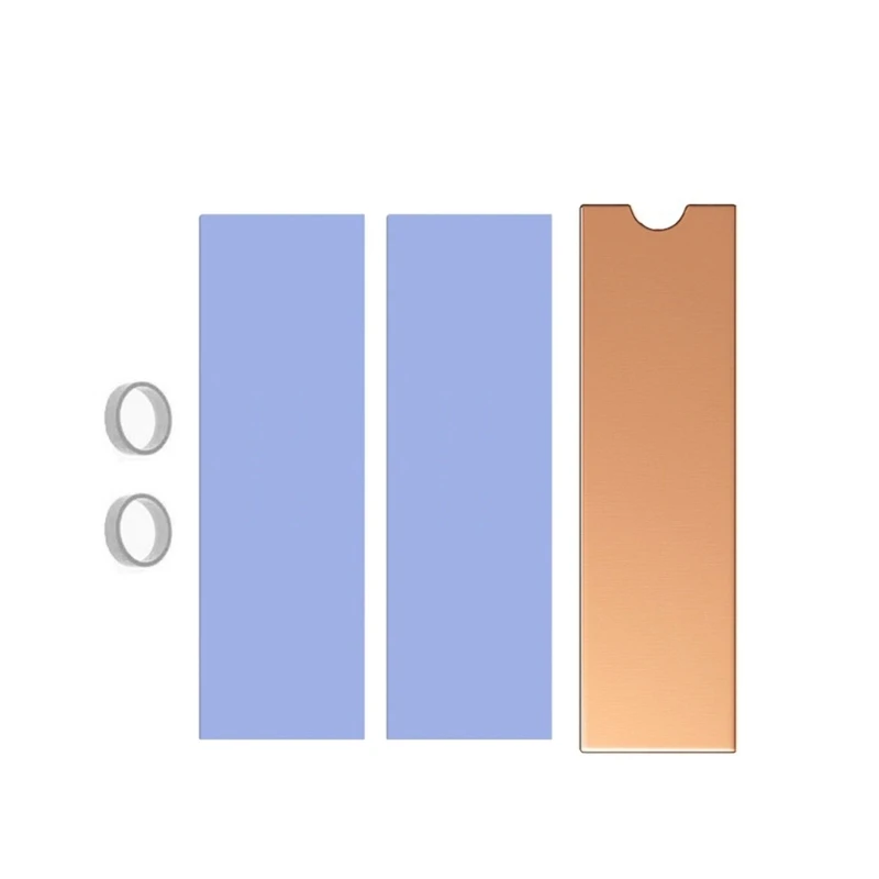 Прочный радиатор M.2 NVMe, медный радиатор SSD 2280 с силиконовой термопрокладкой, высококачественная охлаждающая пластина