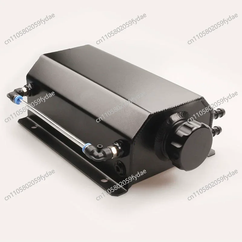 1L/2L Square Breather Oil Catch Can - Aluminum Exhaust Gas Recycling Tank for Universal Fit