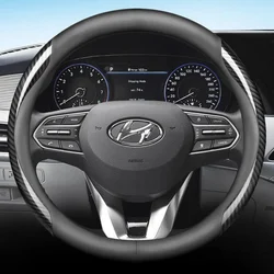 Car Steering Wheel Cover For Hyundai Tucson NX4 2021 2022 2023 2024 Leather Breathable Non-slip Car-styling Auto Accessories