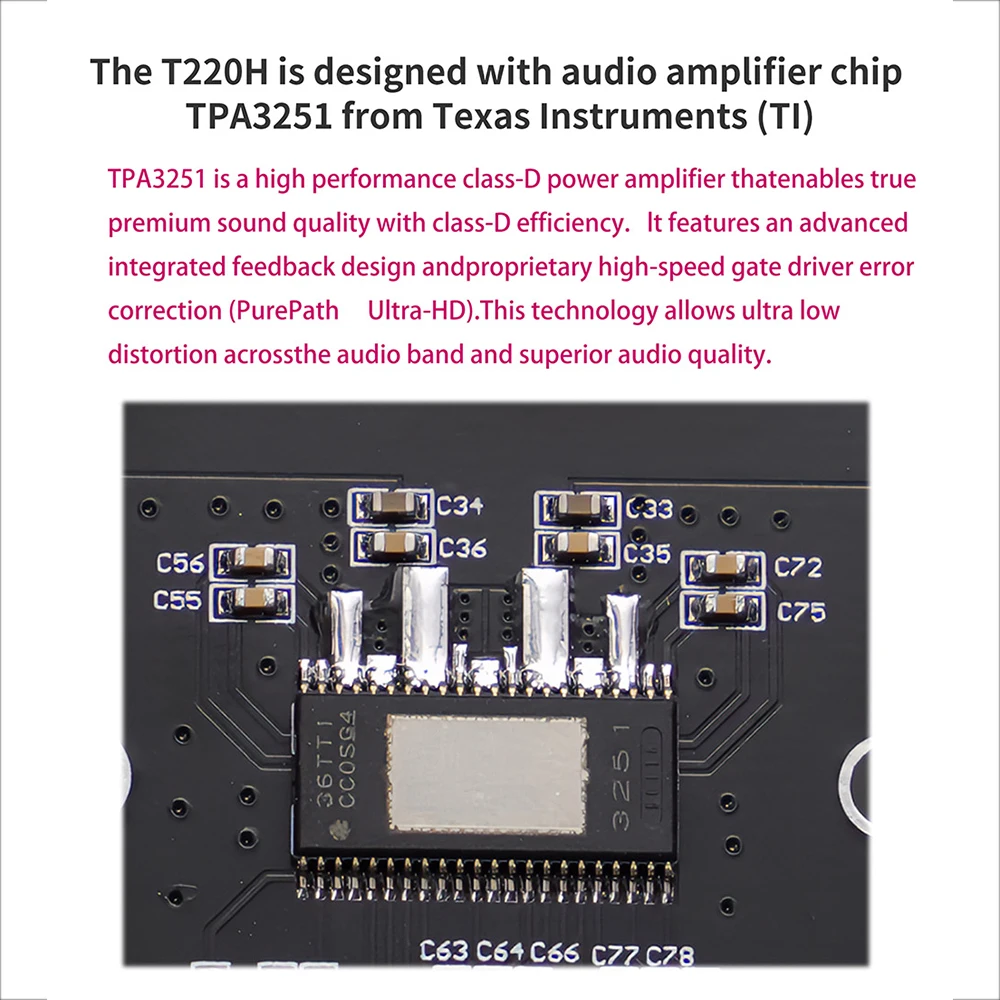 โมดูลเครื่องขยายเสียงบลูทูธคุณภาพสูง HIFI AUDIO STEREO Hi-LOW ความถี่ปรับ TPA3251 Amplifier BOARD