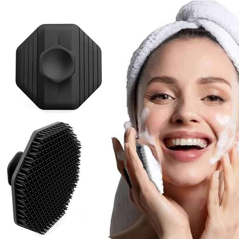 Silicone Facial Cleansing Brush Scrub Exfoliating Unisex Beard Brush Massage Skin Care Miniature Face Deep Clean