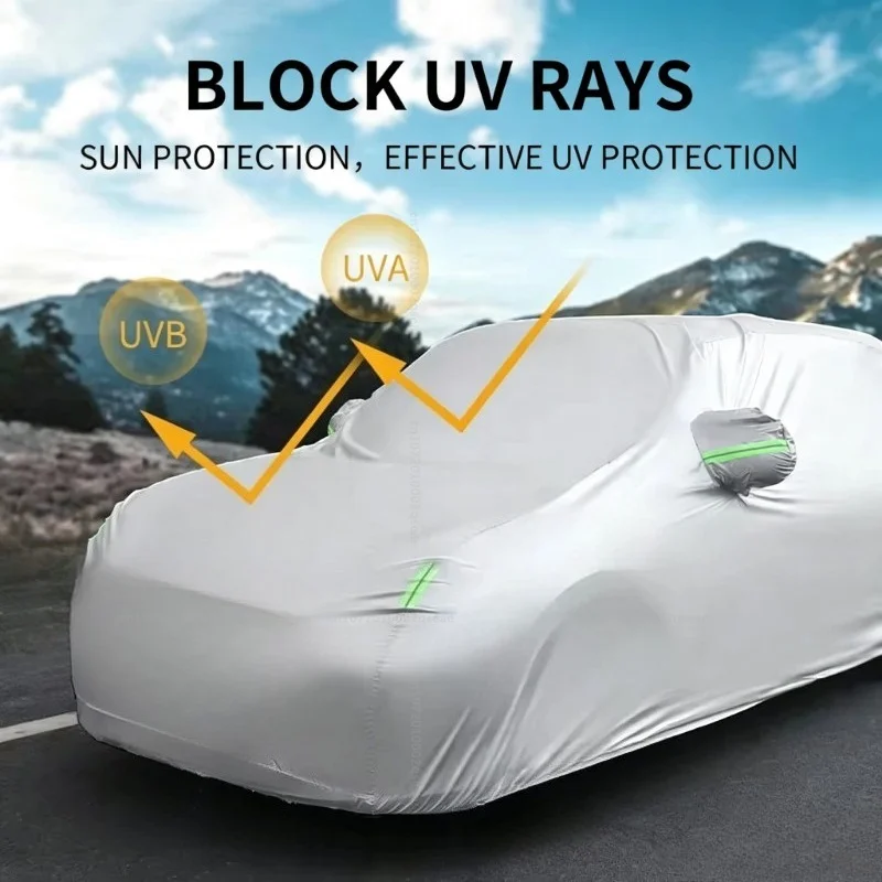 Outdoor-Vollabdeckung für Changan Deepal S05 mit reflektierenden Streifen, wasserdicht, schneesicher, staubdicht, UV-Schutz, Auto-Zubehör – Detail 5