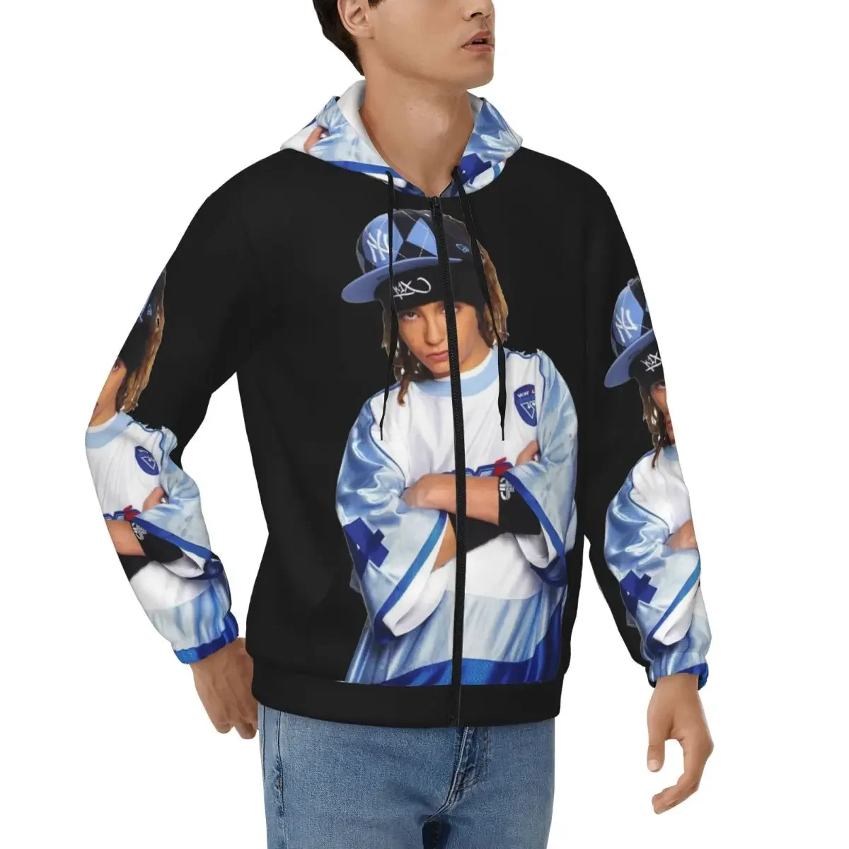 

Tokio Hotel Tom Kaulitz Music Band Zipper Hoodie Harajuku Pullover Autumn Winter Men's Women's Sweatshirts Long Sleeve Tops