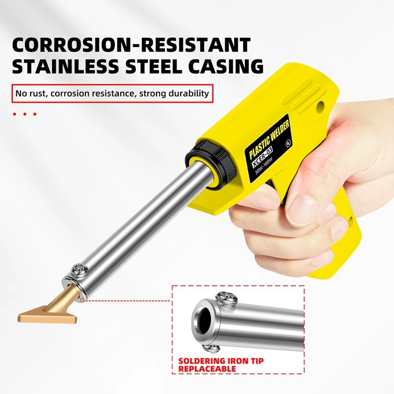 ABPP-100W-30W Plastic Welding Kit Plastic Welder Soldering Iron Kit For Car Bumper Bumper,Dashboard, With Accessories