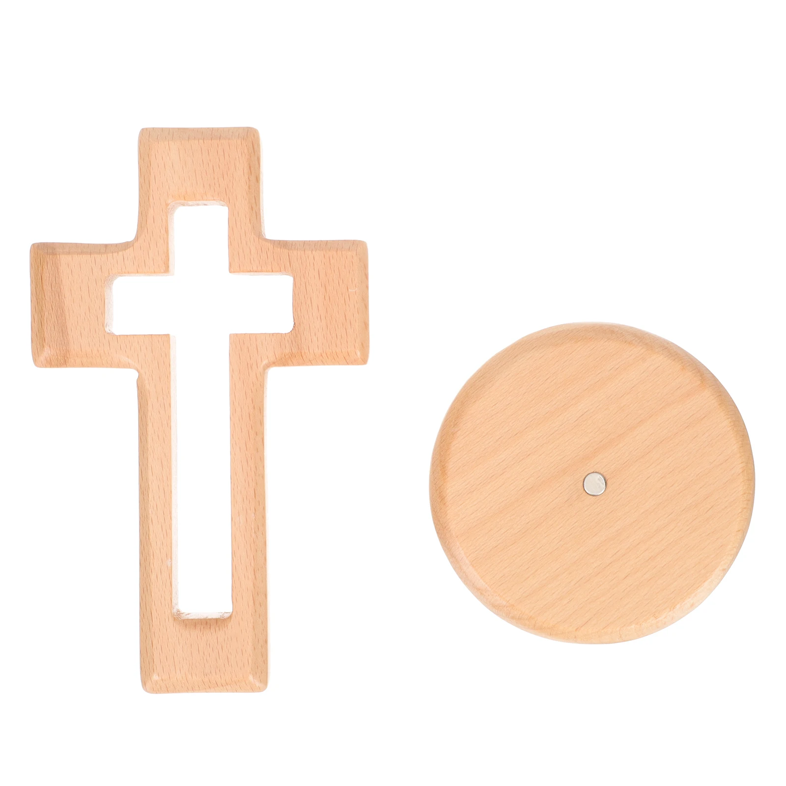 

Wooden Cross Ornament Home Decor Desk Cross Standing Adornment Gift Baby Present Creative Design Simple Color
