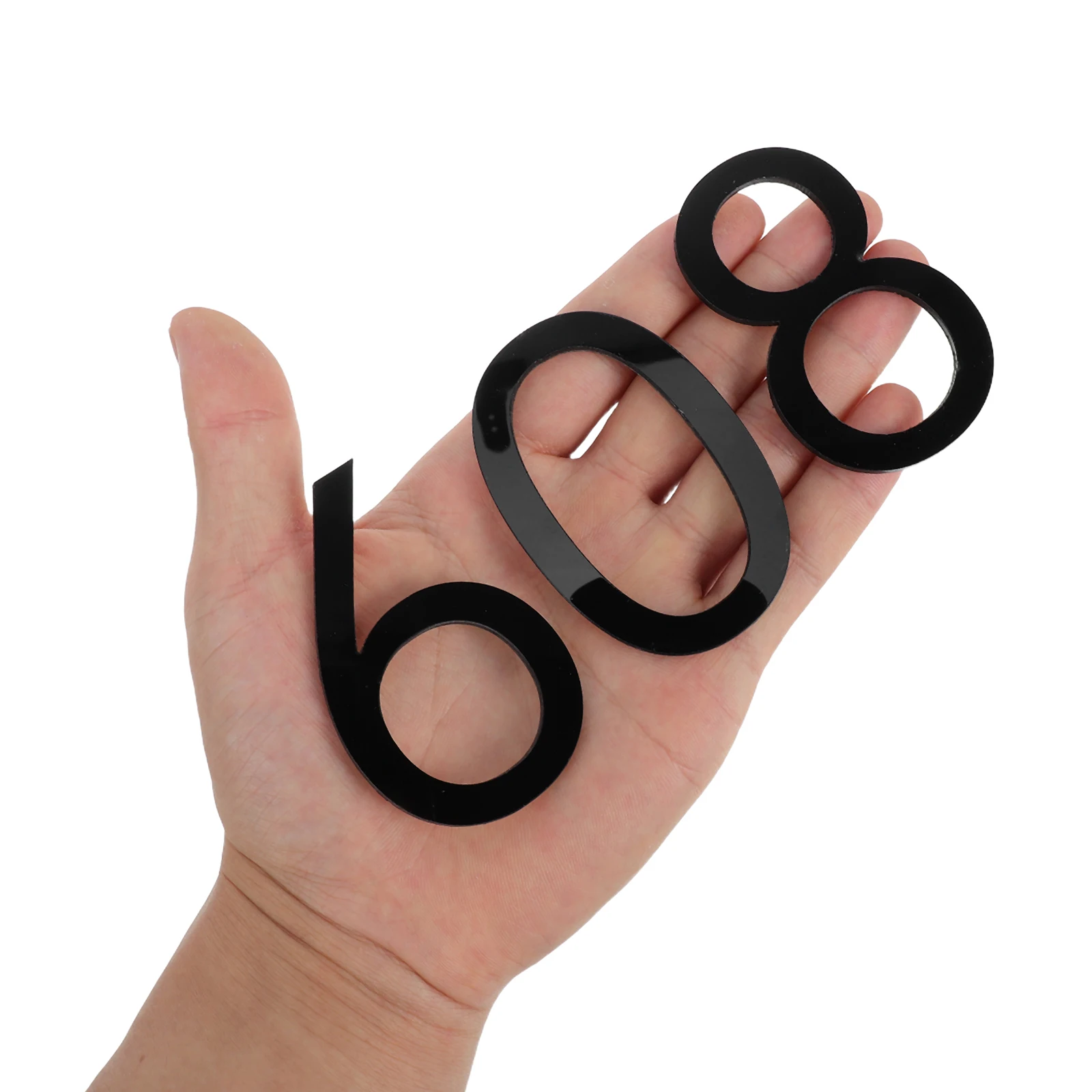 

10pcs Acrylic Number Plate Elegant Design Durable Material Clear Numbers Office Home Door Signs Mailbox Labels Room Numbers