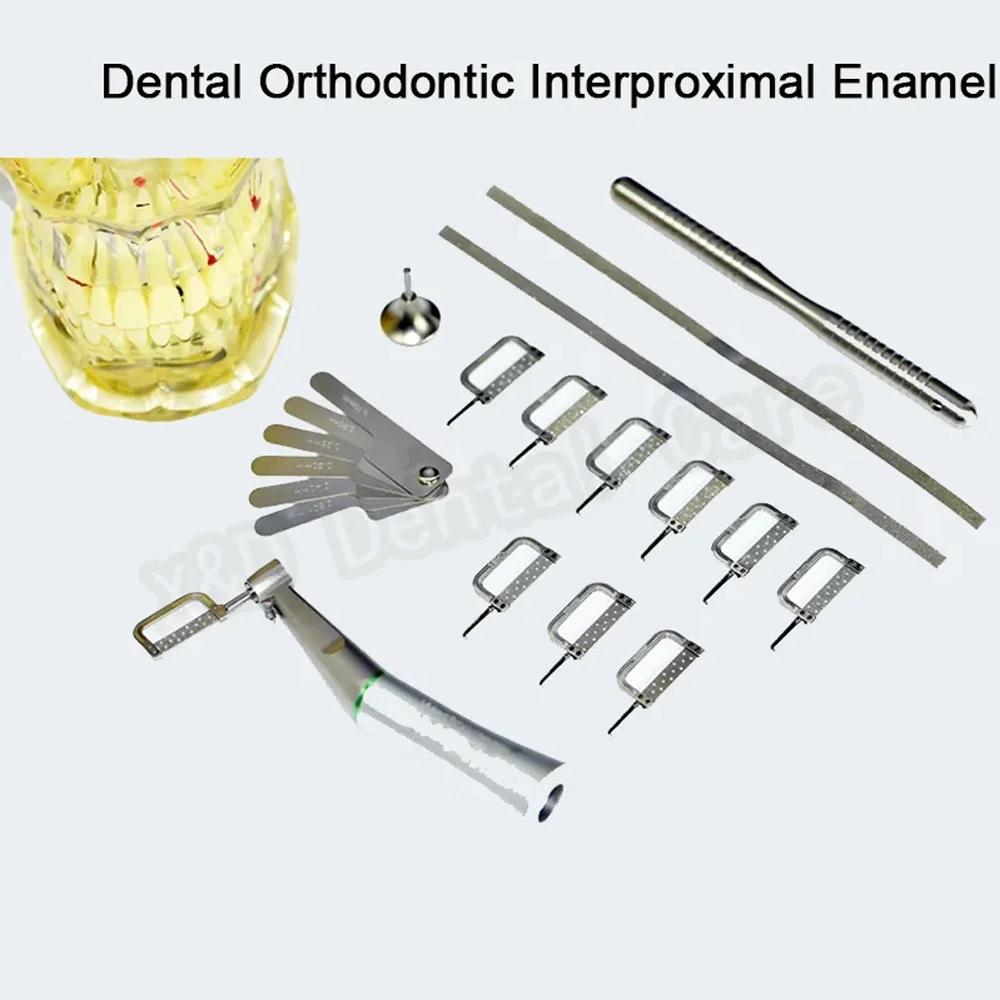 

Dental IPR System Orthodontic Interproximal Enamel Reduction Reciprocating Kit Reciprocating4:1 Contra Angle Orthodontic Tool