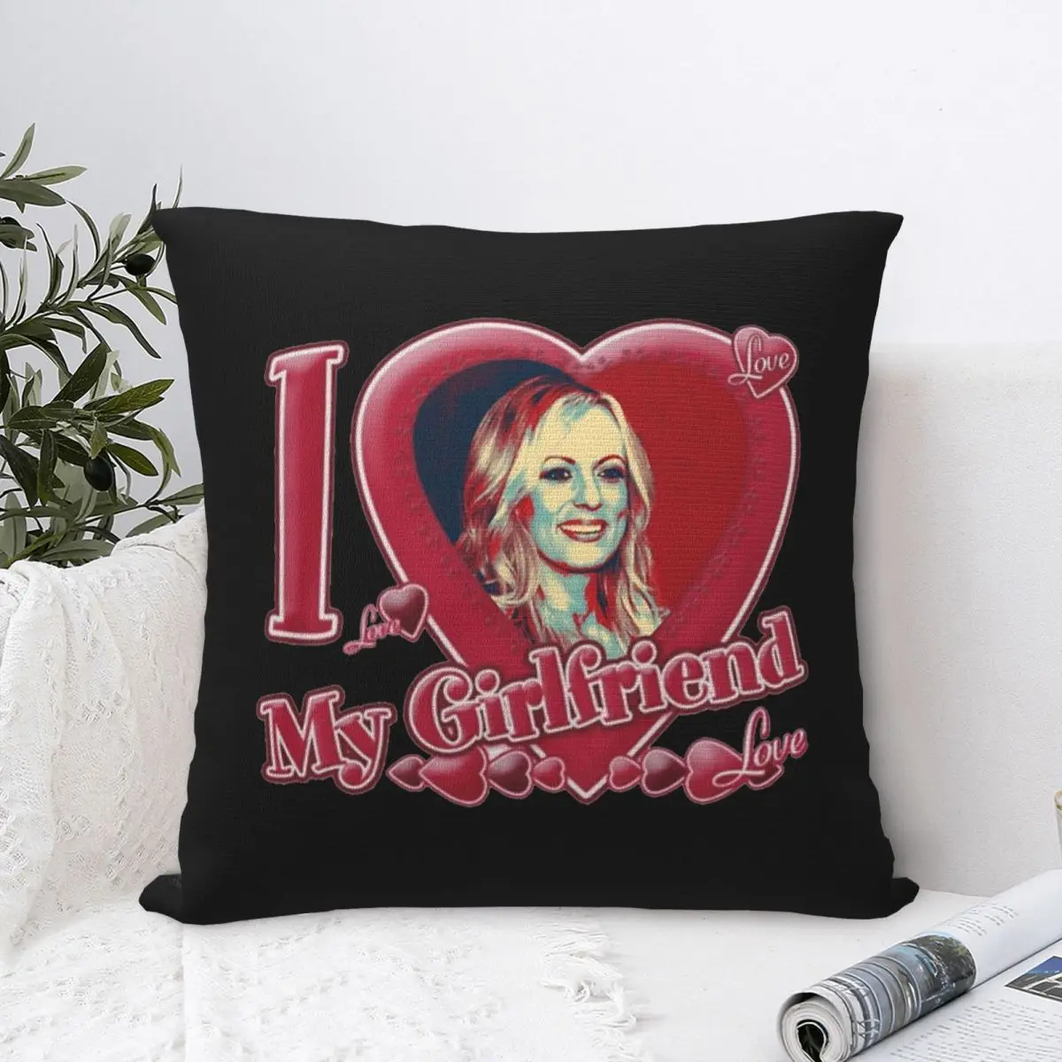 Stormy Daniels My Girlfriends Pillow Covers Polyester Bed Car Cushion Cover Cool Throw Pillow Case 40*40