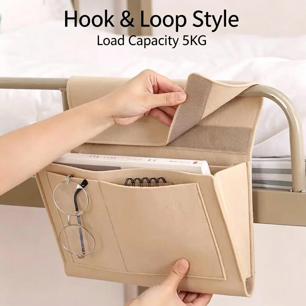 Storage Hang Bag Felt Dormitory Bed Sofa Bedroom Carpet For CD Magazines Stationery Phone Sundries