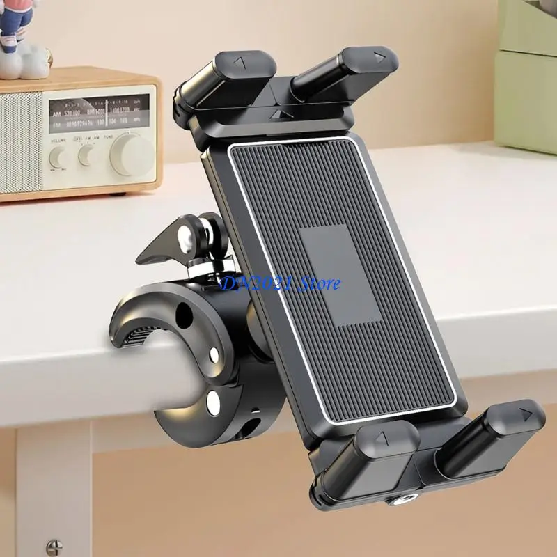 F3KE Rotatable Tablets Stand Microphones Mount Holder for Bicycles For 4.7-9.6inch Devices Allows 360 Degree Spin