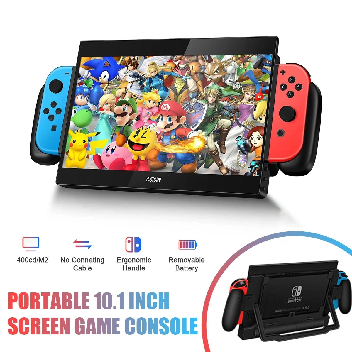 G-STORY cocok untuk perangkat genggam dengan display terintegrasi portabel cocok untuk Nintendo Switch display tertentu