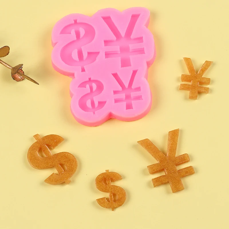 Money Symbo Silicone Mold Dollar RMB EUR GBP Money Bag Fondant Chocolate Candy Cookies Cupcake Toppr Cake Decoration Tools