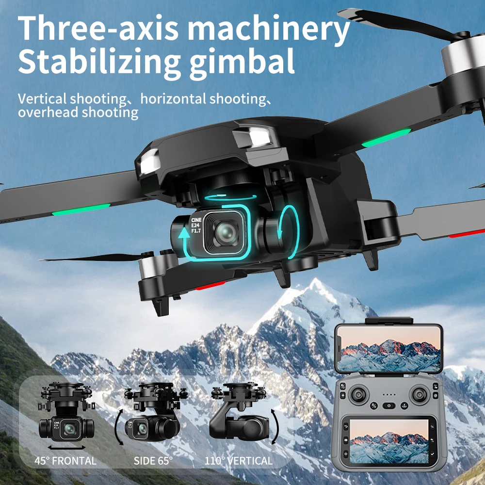 F204 Drone 5.5-inch screen3-Axis Gimbal Professional 8K HD Camera Obstacle Avoidance Brushless 5G Dron RC Quadcopter GPS Toys