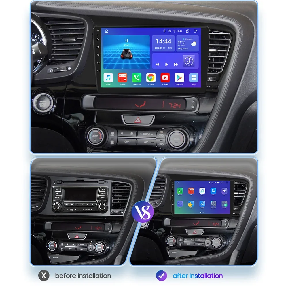 Suitable for 11-15 Kia K5 Optima Android navigation large screen car MP5 navigation GPS all-in-one machine