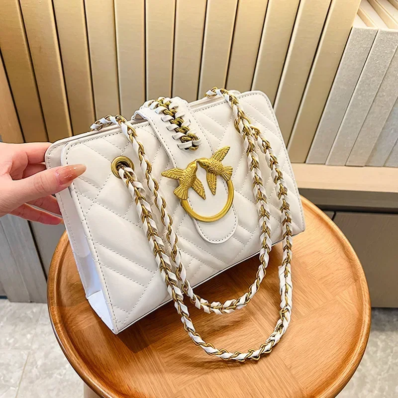 2025 New Retro - Style Double - Swallow Shoulder Bag for Women - Niche Fashion, Versatile for Commuting, Trendy Crossbody Design