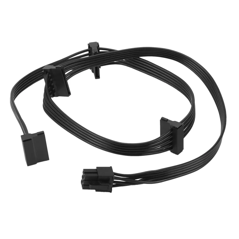 Kabel zasilający 3x PCIe 6Pin męski na 4 SATA do zasilaczy Seasonic Focus+/ MK3/ FX/ P Series 850PX 750PX 650PX 550PX