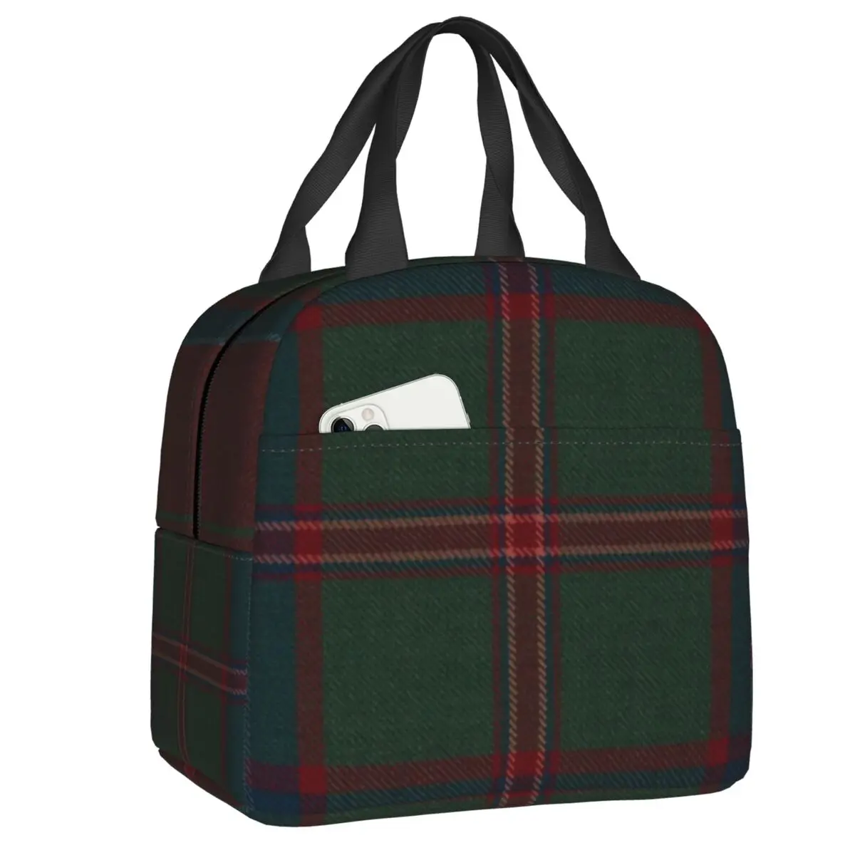 

Custom MacDonald Of Glencoe Scottish Tartan Portable Lunch Box for Women Cooler Thermal Food Insulated Lunch Bag Office Work