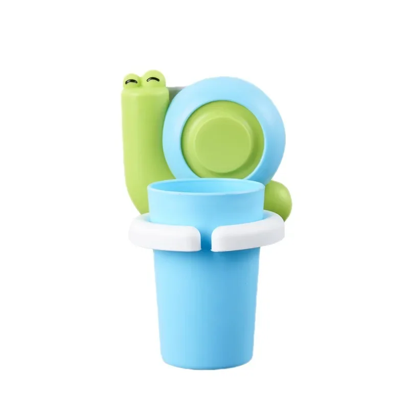 Cartoon Children\'s Toothbrush Holder Seamless Wall-mounted Snail Rack Household Wash Brushing Cup Tooth Cylinder Set Rack