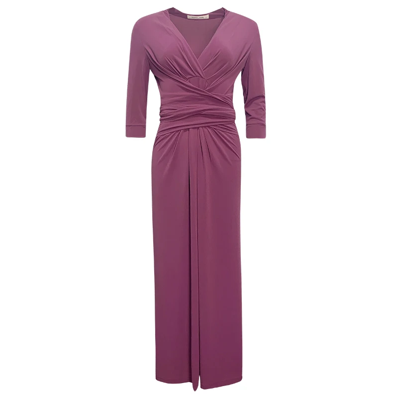 

PG DVF Wrap Dr V-Ne Belted Slimming Spring Summer New Sle Pink Svel Thin Material Women's Premium Dr