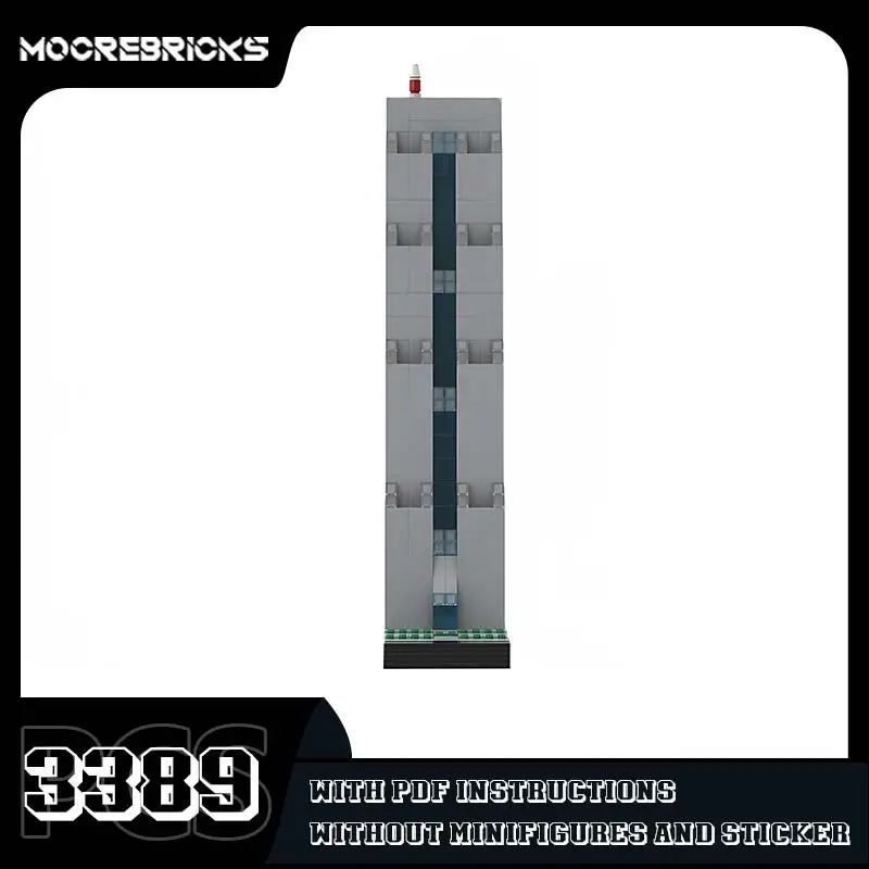 Klocki konstrukcyjne City Series Trade Tower, model wieżowca DIY, klocki do składania, architektura na zamówienie, zabawki, puzzle dla dzieci, prezent