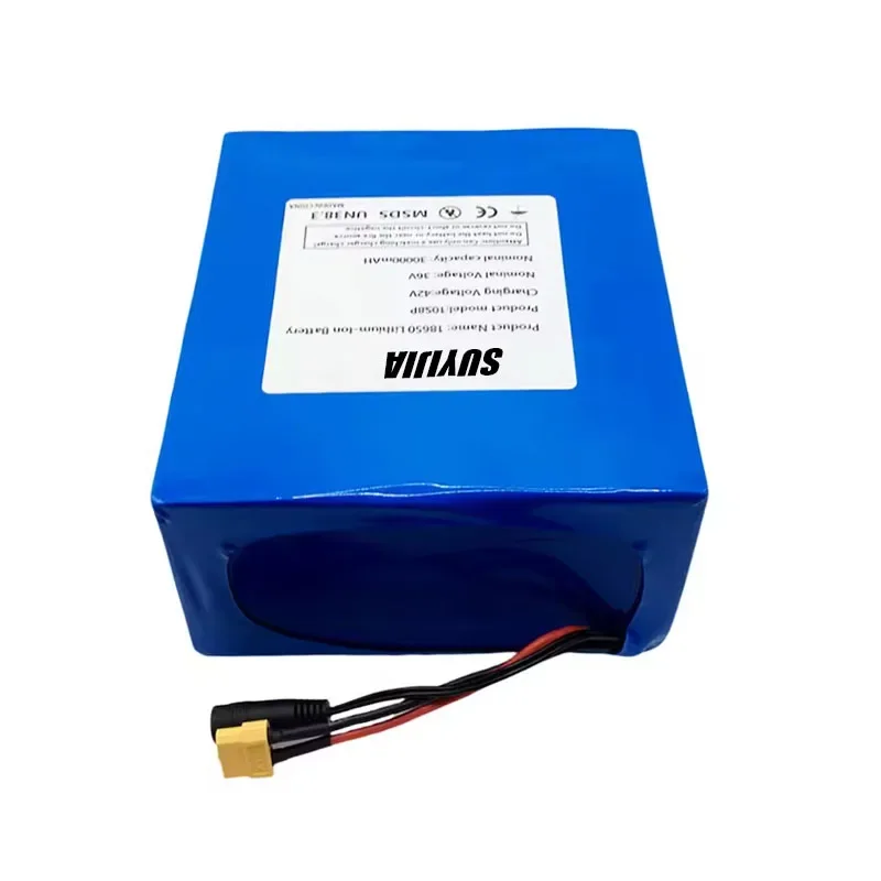 New A-grade 18650 lithium battery pack, 1500W built-in BMS, 36V 30Ah 10S8P suitable for electric vehicles, bicycles, etc