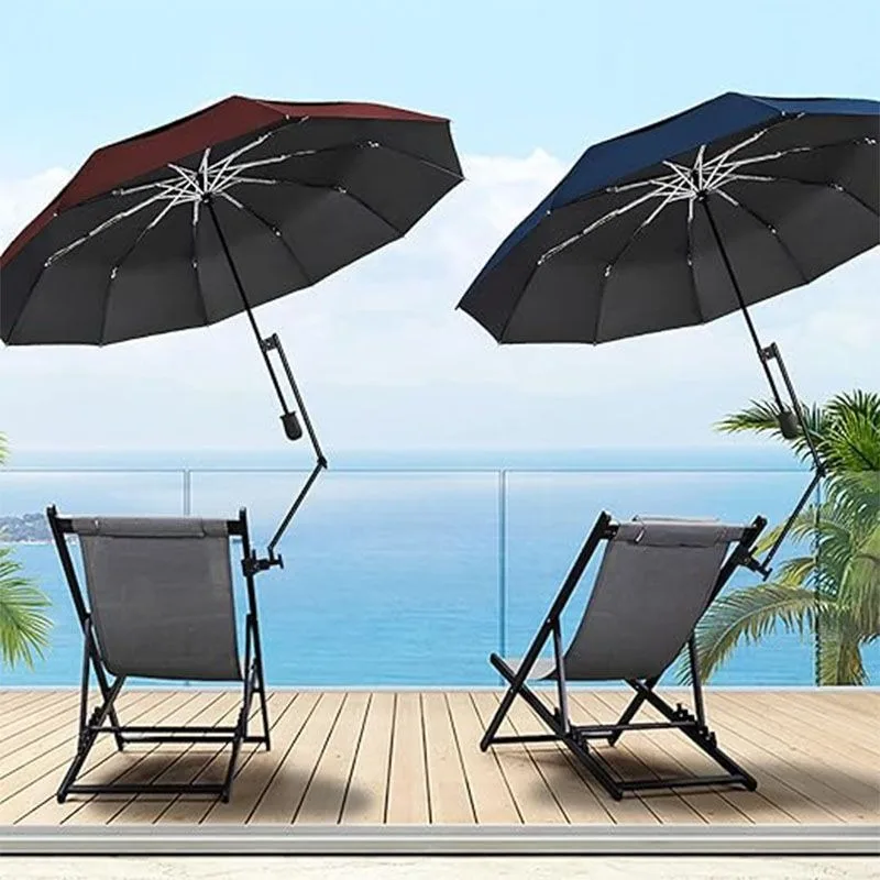 Double-layer parasol plus universal bracket, folding portable sunshade