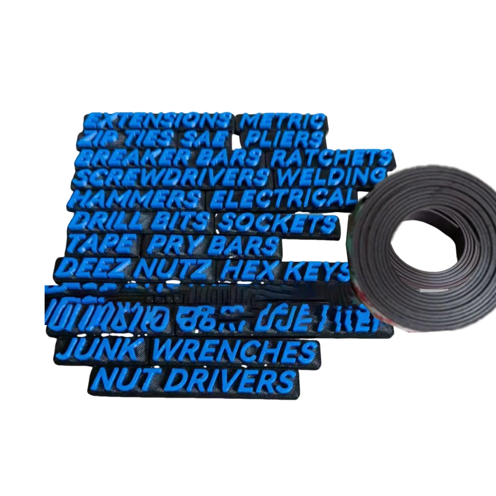 

23Pcs 3D Magnetic Toolbox Drawers Organization Labels Reusable Chest Tool Drawer Tags Toolbox Widget Stickers Easy for Organize