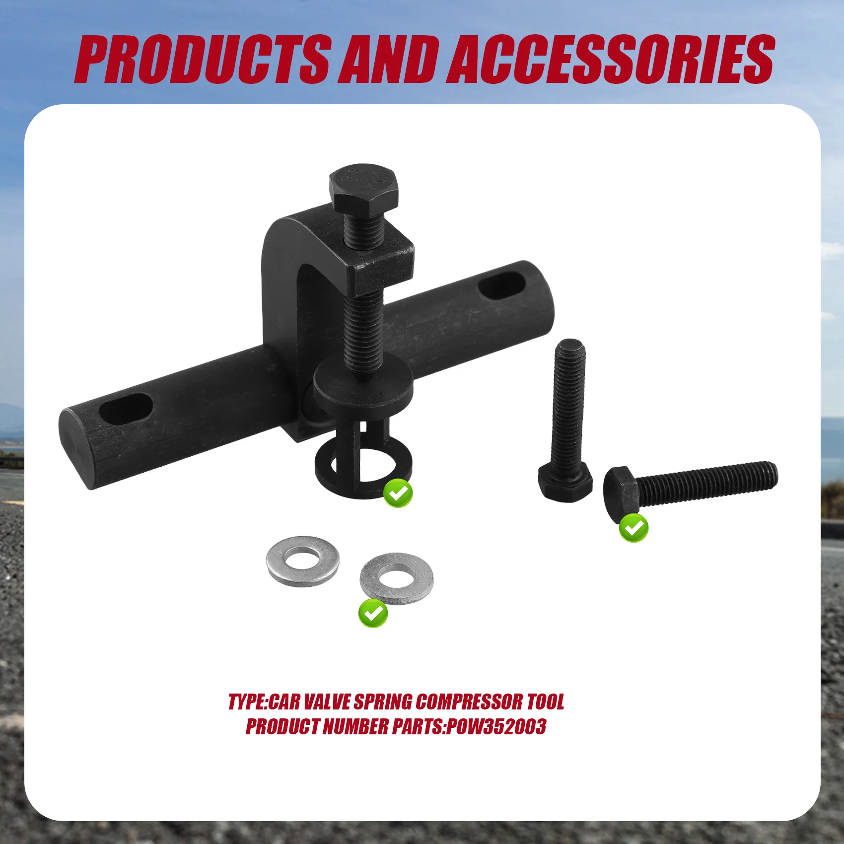 BB M50K-Car Valve Spring Compressor Tool POW352003 For Dodge Ram Durango 5.7L 6.1L 6.2L 6.4L Engine
