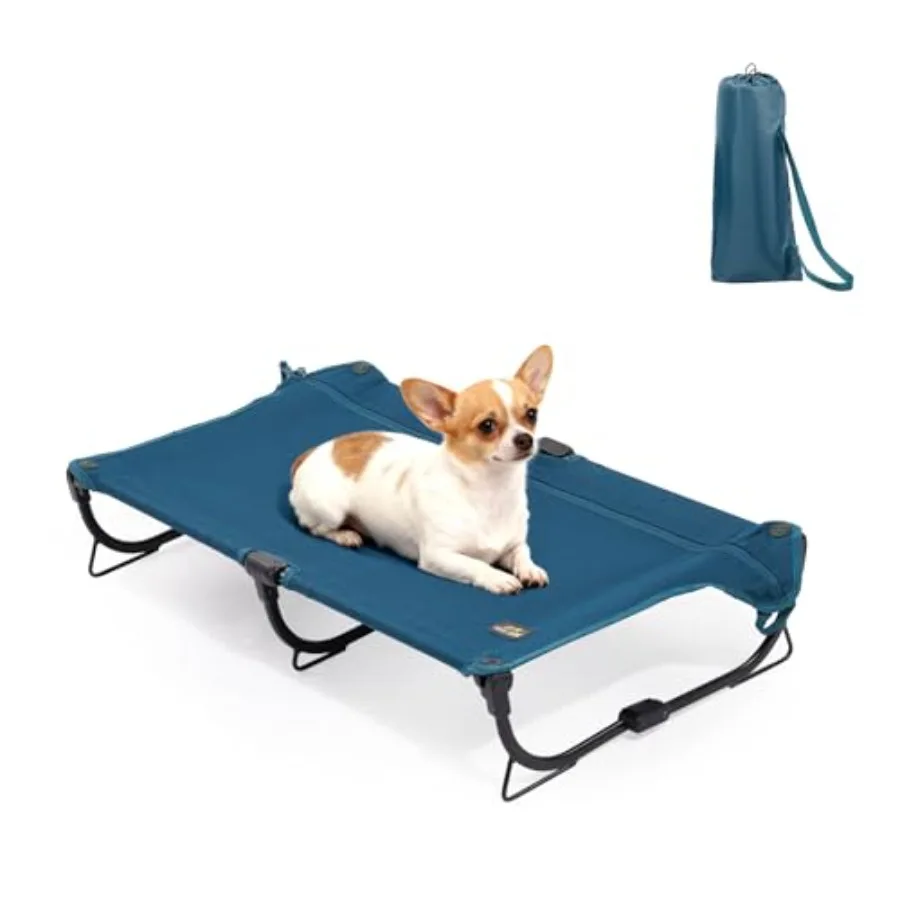 Daisy Cot Foldable Elevated Dog Bed Portable Raised Outdoor Folding Dog Cot Cooling Chew Proof Waterproof Heavy Duty Up to 160