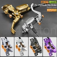 Frog Wake FV4 Kit de freno de disco hidráulico para bicicleta de montaña con rotores de 180mm palancas de pinzas de presión de aceite de 4 pistones de aluminio Radial MTB
