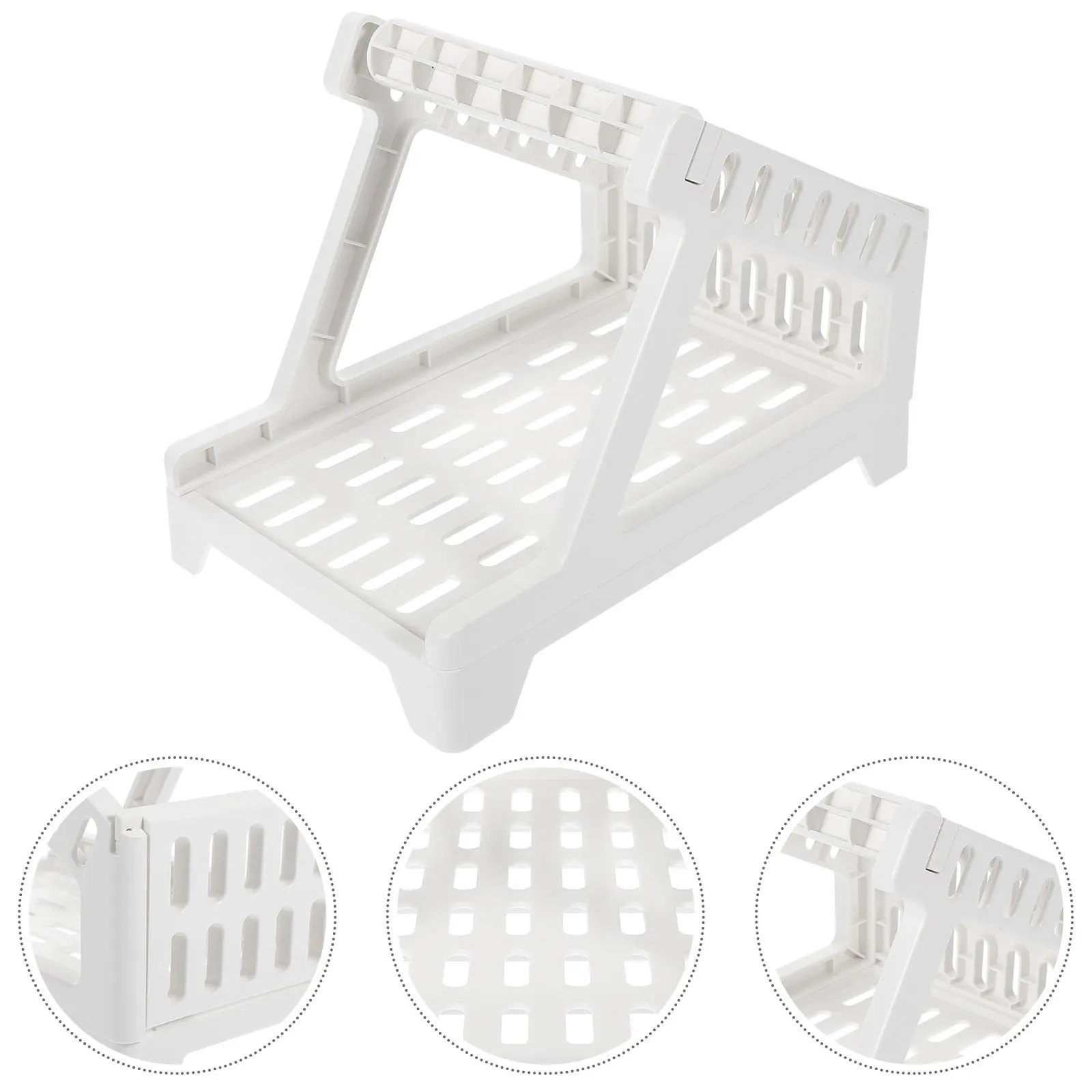 Professional Desktop Label Roll Holder Plastic Shipping Label Stand Space Saving Cable Hide Design for Thermal Labels Printer