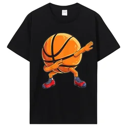 Dabbing Basketball Ball Funny Men Women Sports Player Dab T-Shirt Basketball-Lover Graphic Tee cotton Tops Streetwear Clothing