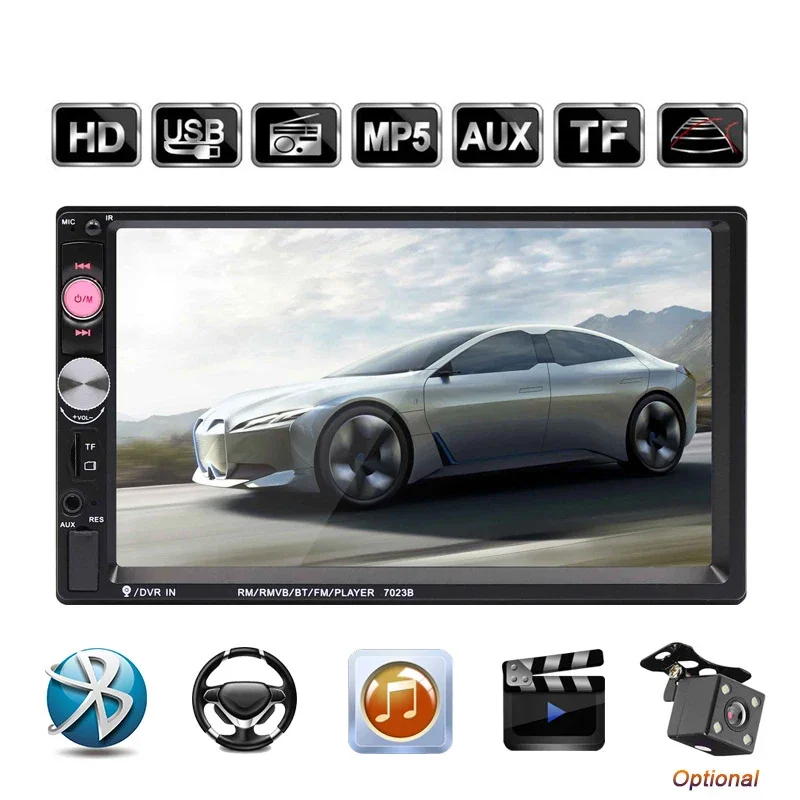 

7 Inch Car Radio With Bluetooth-compaitable Car Onboard MP3/MP5 Player Support FM Radio USB Disk SD Card Auto Stereo Receiver