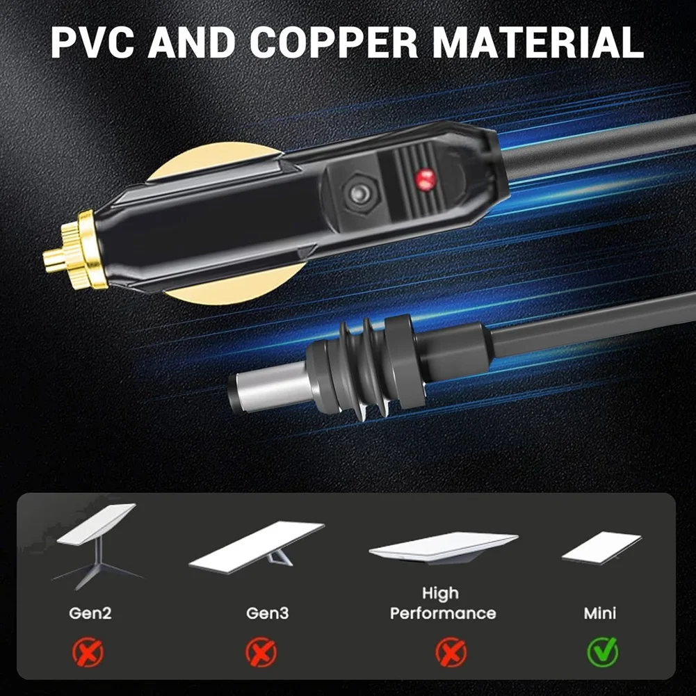 لكابل الطاقة Starlink Mini DC، كابل طاقة السيارة DC لـ Satellite 18AWG، IP68 سلك إمداد الطاقة لشاحن السيارة المقاوم للماء، A