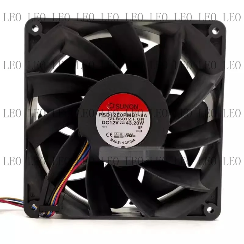 MY For SUNON PSD12E0PMB1-8A 14038 DC12V 43.20W 14CM 4-wire silent cooling fan