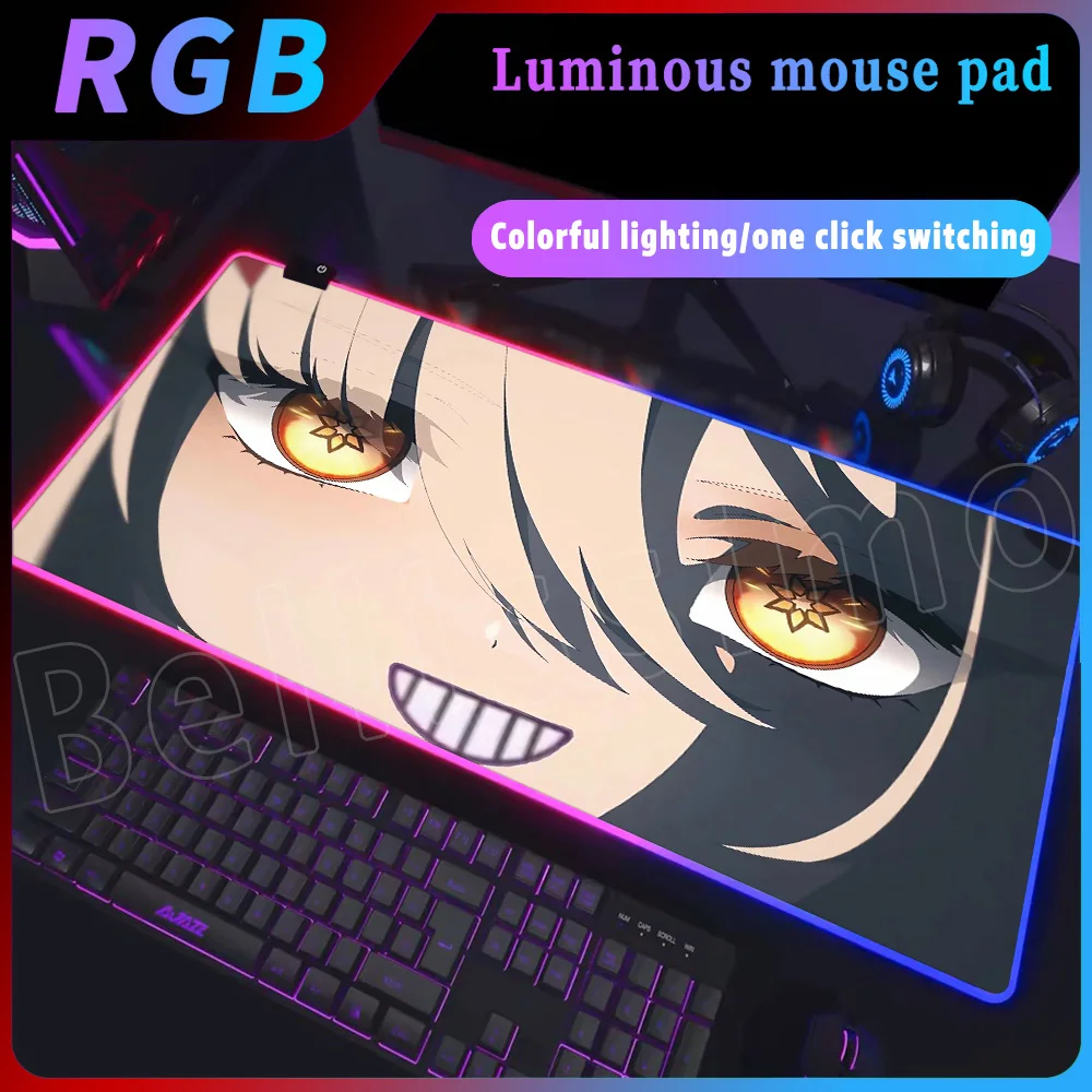 

Funny Genshin Impact Ronova Mousepad Mavuika Furina RGB Mouse Pad PC Non-slip Rubber E-sports Office Desk Mat Laptop Accessories