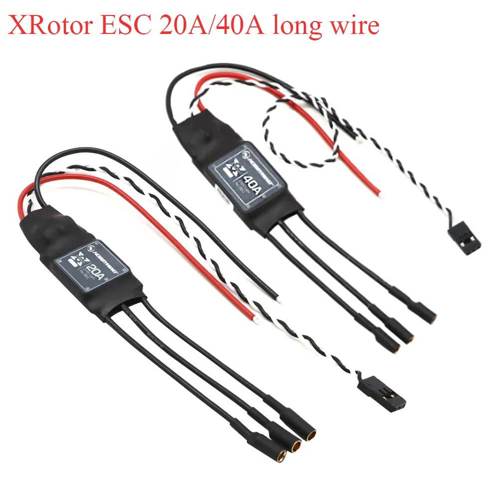 

Hobbywing XRotor 20A 40A 2-6S Brushless ESC Long Wire No BEC High Refresh XRotor For RC FPV Airplane UAV Drone