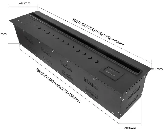 Neue 100 cm Farbe Simulation Flamme Ofen Eingebettet Elektrische Kamin Wohnzimmer Dekoration Elektrische Kamin Dampf Wand Hängen