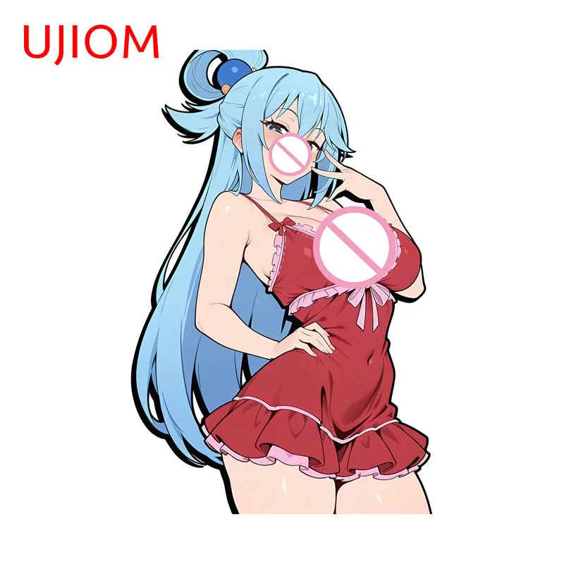 UJIOM Aqua Pretty Anime Character Wall Sticker Enchanting Fashion Eye Catching Chic Occlusion Scratch Decal Vinyl Wardrobe Decor