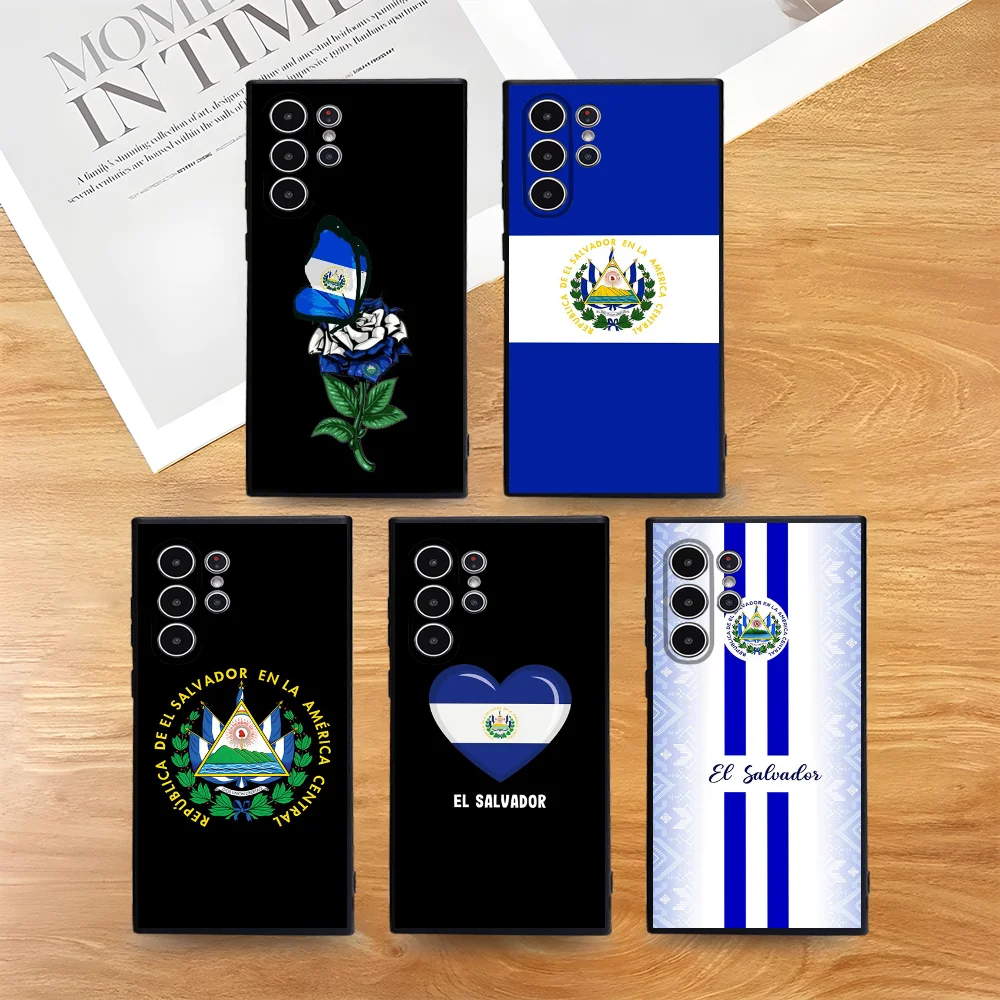 

El Salvador Flag Phone Case For Samsung Galaxy S25 S24 S22 S23 Ultra S21 S20 Plus 5G Frosted Non-Slip Full Cover