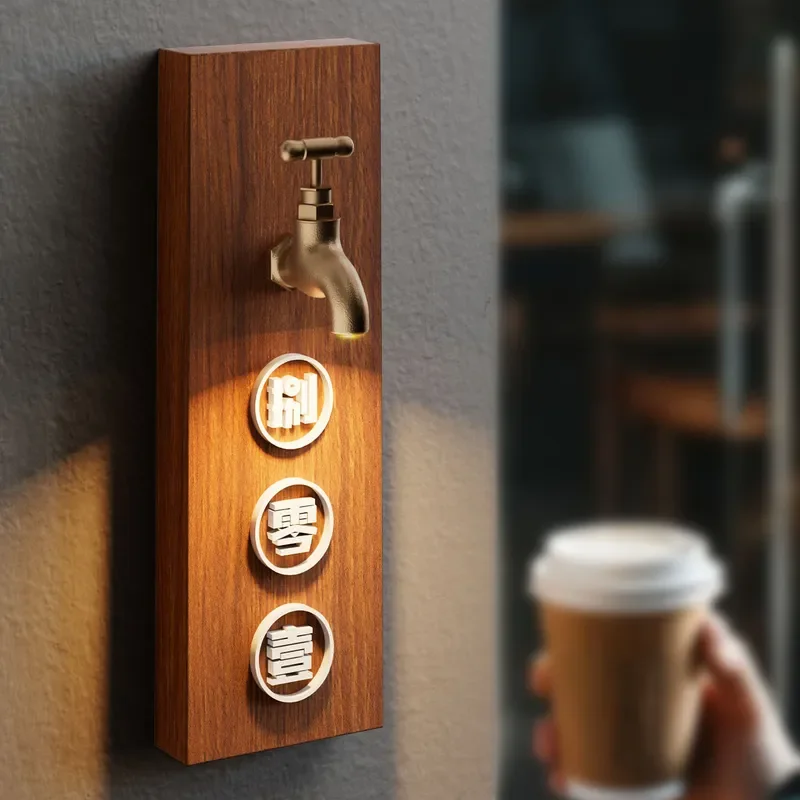 Luminous Room Number Sign Creative LED Door Plate for Hotel Restaurant B&B Entrance Decor Modern Lighting Atmosphere Layout