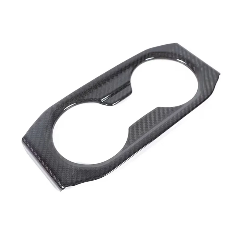 Carbon Fiber For BMW 5 Series G60 2024 Car Rear Cup Holder Panel Cover Trim Interior Accessories