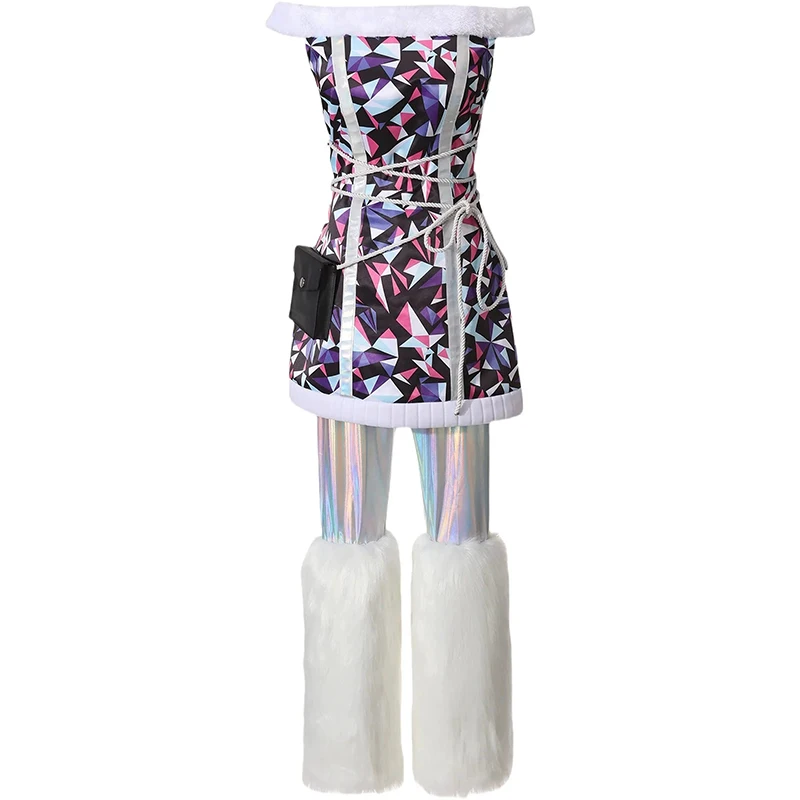 أنيمي الوحش آبي Bominable تأثيري حلي النساء فستان الخريف الشتاء موحدة عيد الميلاد ملابس للحفلات