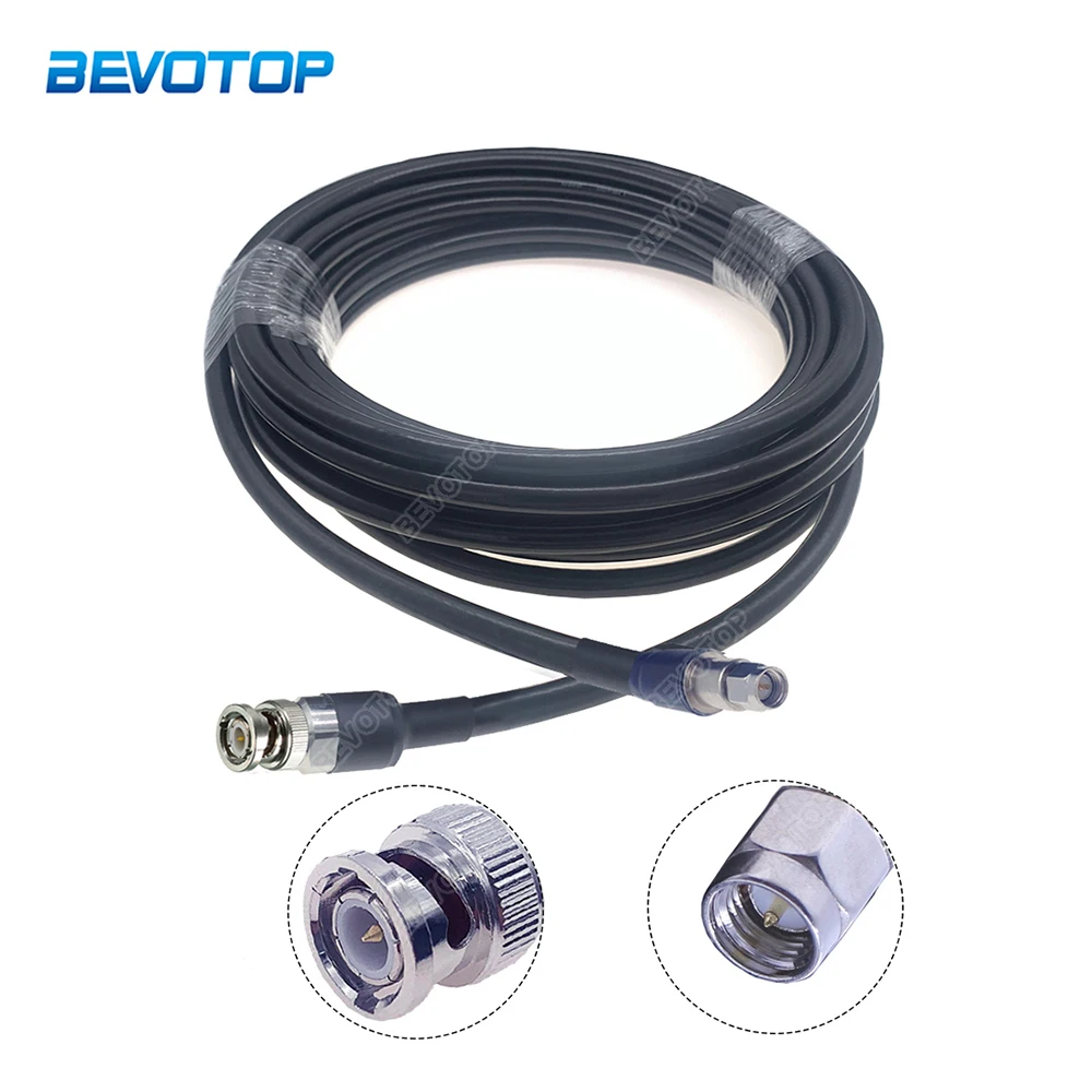 LMR400 Cable BNC Male to SMA Male Plug Connector 50-7 LMR-400 RF Coaxial Cables 50 Ohm Extension Cord Jumper Pigtail Adapter