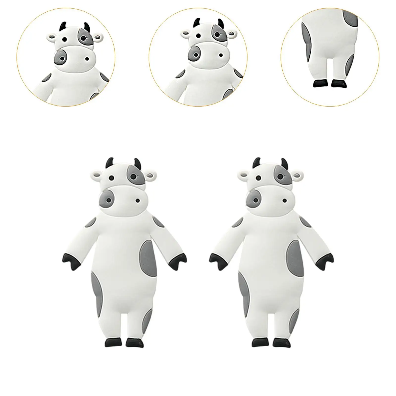 2Pcs Animals Shaped Hooks Key Hangers Home Decoration Cartoon Refrigerator Hooks for Office Kitchen Living Room Wall Bathroom