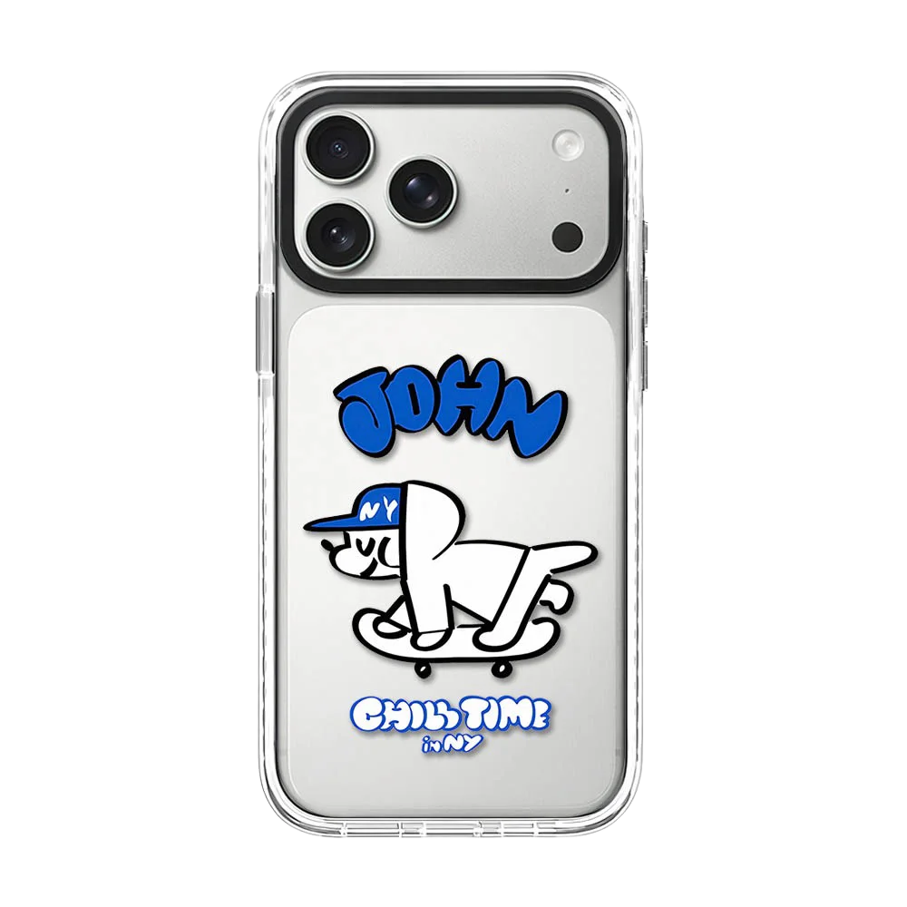 Cartoon Style Skateboarding Dog Acrylic / Mirror Magnetic Case: Compatible with IPhone 18 17 16 15 14 13 Pro Max 17 Air