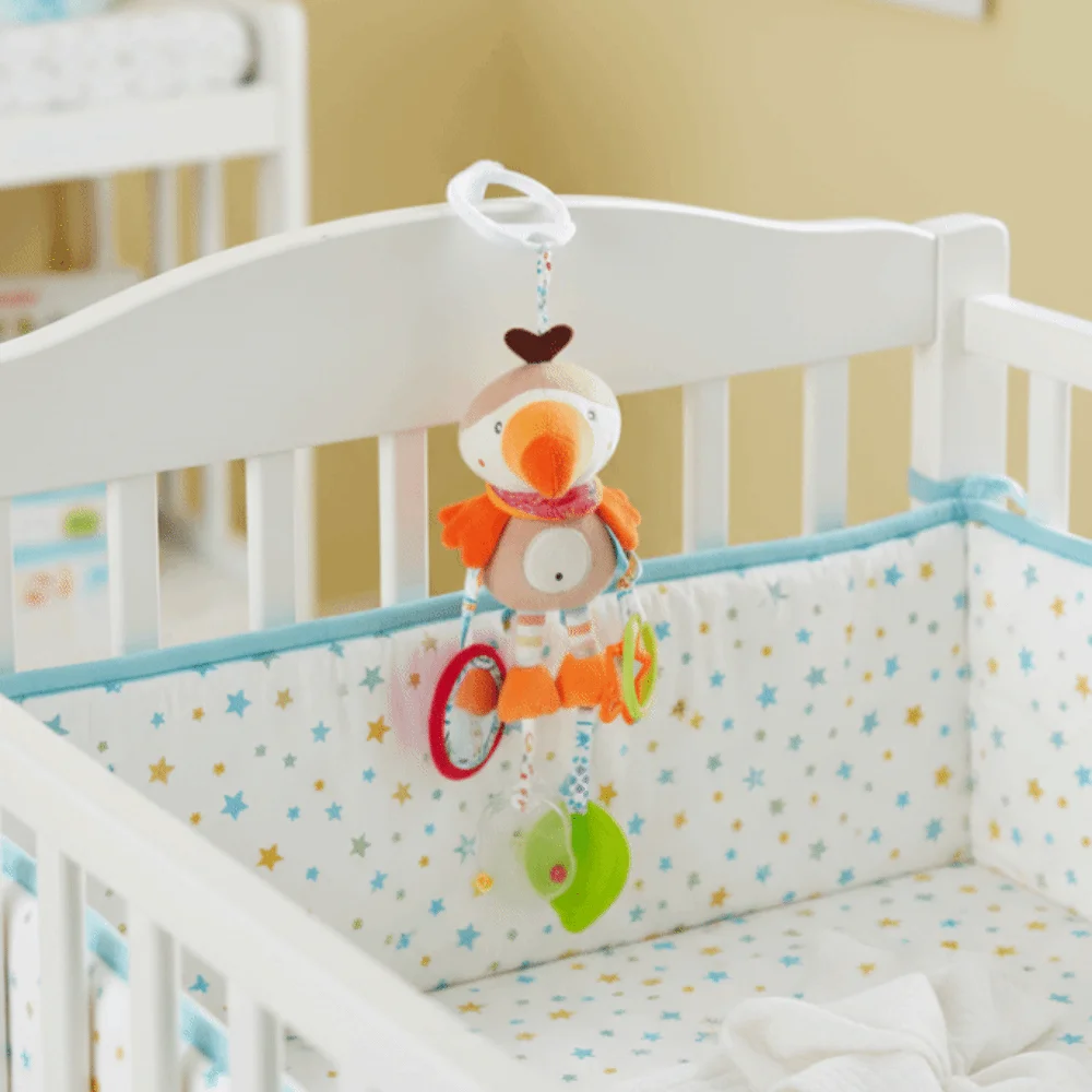 

Soft Cute Design Baby Rattle Grab Ability Training Bell Stroller Hanging Stuffed Animal Material Infant Crib Pendant Newborn
